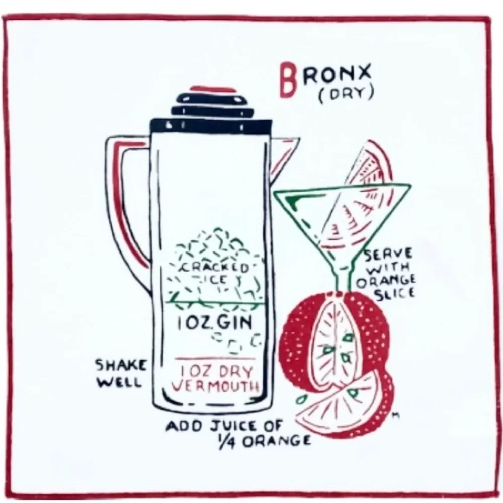 Pair Estelle & Alvin’s Restoration Hardware Cocktail Recipe Napkins